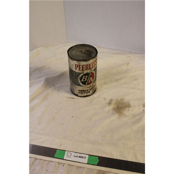 B/A Peerless Motor Oil Tin (Full)