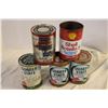 Image 2 : 5 Oil Tins 3 Quaker State Turbo and Shell Rotella S