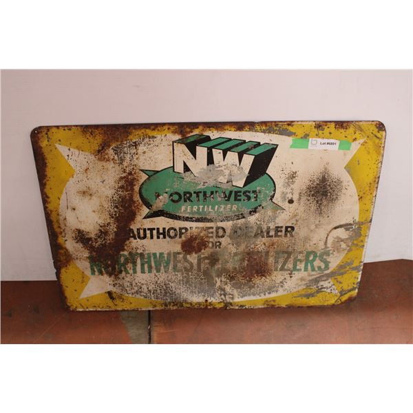 Fertilizer Advertising Sign Northwest Fertilizer 30" x 20"