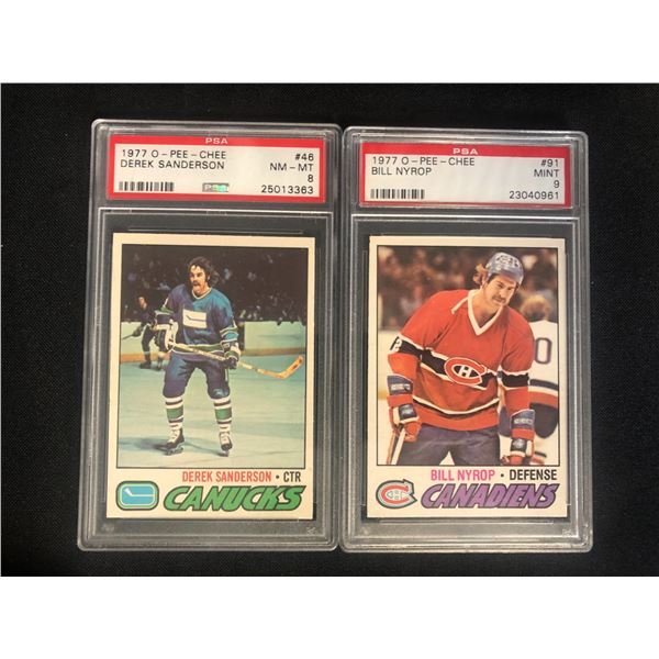 1977 O-PEE-CHEE GRADED HOCKEY CARD LOT