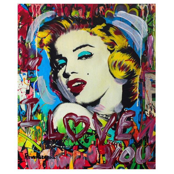 Nastya Rovenskaya- Mixed Media "Marilyn Monroe I"