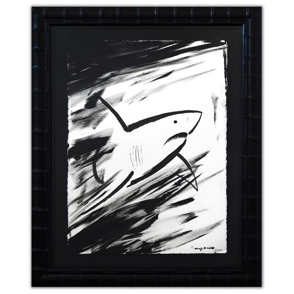 Wyland- Original Sumi Ink Painting "Shark"
