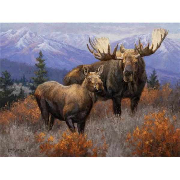 Alaska: Artist Chip Brock’s “His Girl For Now” Original Oil Painting