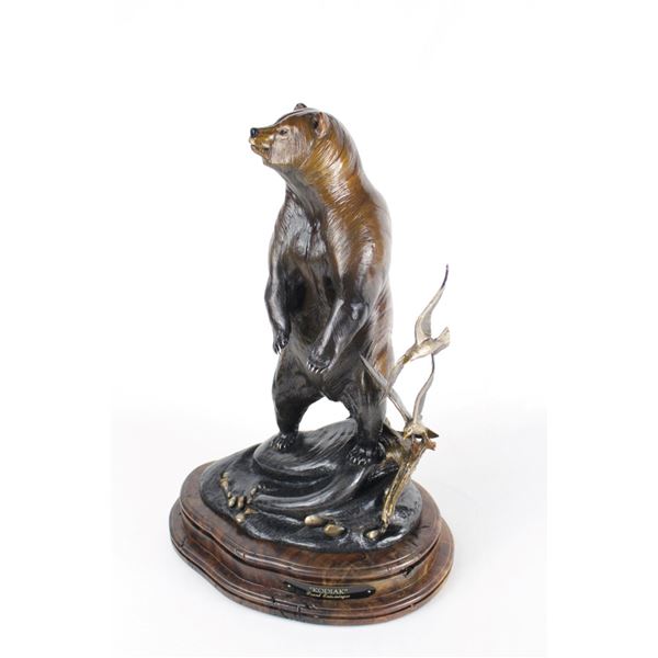 World Renowned Wildlife Sculptor Frank Entsminger’s Kodiak Limited Edition Bronze