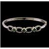 1.09 ctw Diamond Bangle Bracelet - 14KT White Gold