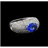 14KT White Gold 1.85 ctw Tanzanite and Diamond Ring