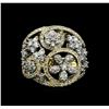 Image 2 : 1.12 ctw Diamond Ring - 14KT Yellow and White Gold