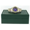 Image 5 : Rolex Mens 2 Tone Blue Vignette String Pyramid Diamond Datejust Wristwatch With