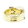 Image 3 : 1.41 ctw Round Brilliant Blue Sapphire And Diamond Ring - 18KT Yellow And White
