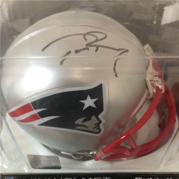 Signed Tom Brady Patriots Mini Helmet