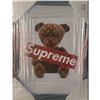 Image 1 : Limited Edition Supreme LV Teddy Bear Print- Framed