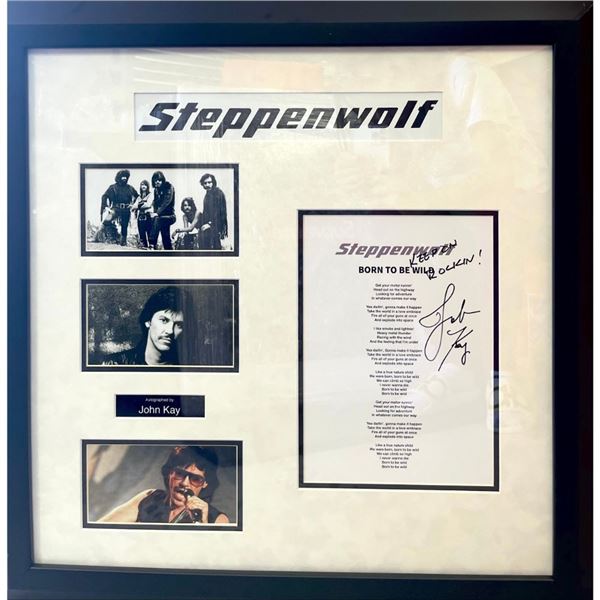 Signed and Framed Steppenwolf Born Top Be Wild Lyrics