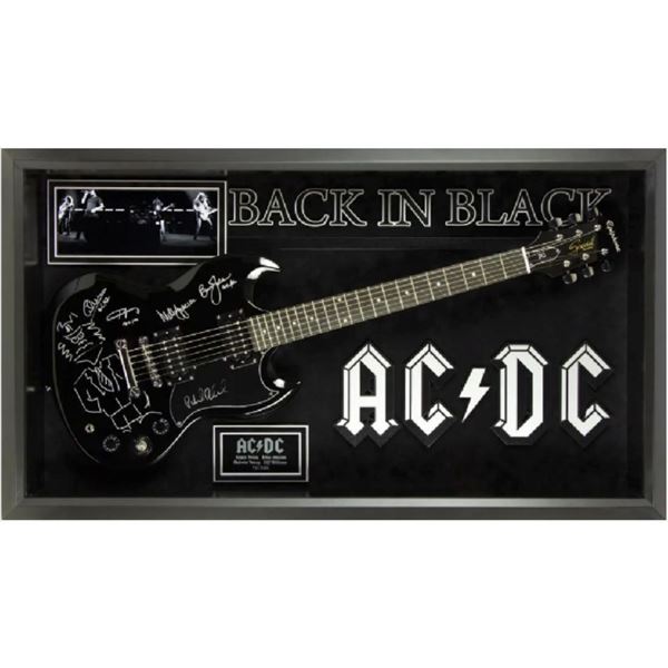 Signed and Custom Framed AC/DC Guitar