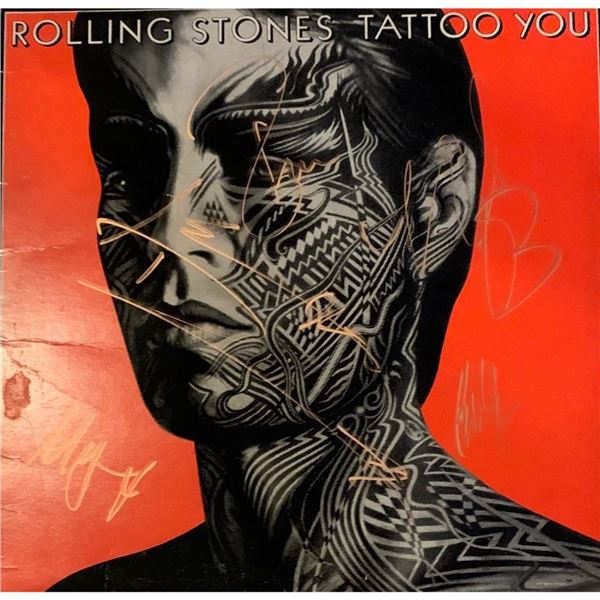 Signed Rolling Stones Tattoo You Album Cover