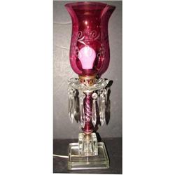 CRANBERRY MANTEL LAMP