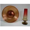 Image 1 : ART GLASS VASE AND PLATE