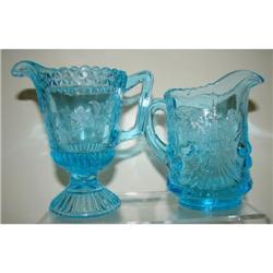 BLUE GLASS CREAMERS