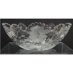 AMERICAN BRILLIANT CUT GLASS BOWL