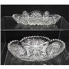 Image 1 : AMERICAN BRILLIANT CUT GLASS PICKLE DISHES