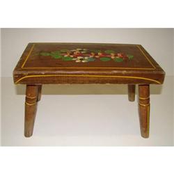 PAINT DECORATED FOOTSTOOL