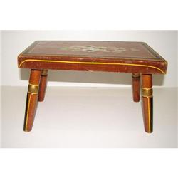 PAINT DECORATED FOOTSTOOL