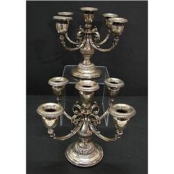 STERLING WEIGHTED CANDELABRAS