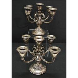 STERLING WEIGHTED CANDELABRAS