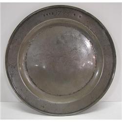 EARLY PEWTER CHARGER