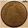 Image 2 : 1853 U.S. SEATED LIBERTY HALF DOLLAR