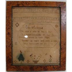 18TH CENTURY NEEDLEPOINT SAMPLER