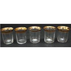 GILT DECORATED SHOT GLASSES