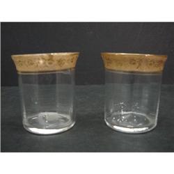 GILT DECORATED SHOT GLASSES