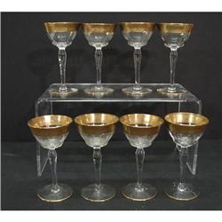 GILT DECORATED WINE GLASSES