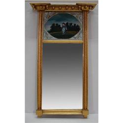 GILT PAINTED FEDERAL WALL MIRROR