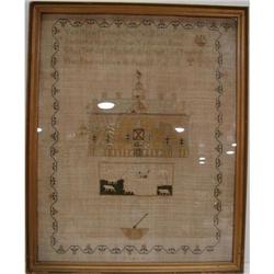 19TH CENTURY NEEDLEPOINT SAMPLER