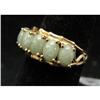 Image 1 : 14KT GOLD JADE STONE RING
