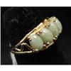 Image 2 : 14KT GOLD JADE STONE RING
