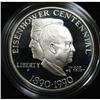 Image 1 : 1990 U.S. EISENHOWER SILVER DOLLAR