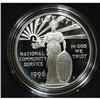 Image 1 : 1996 U.S. NATIONAL COMMUNITY SERVICE SILVER DOLLAR