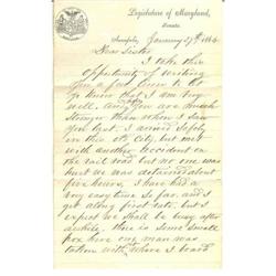 1864 MARYLAND SENATE LETTER