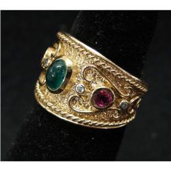 14KT GOLD EMERAL FASHION RING