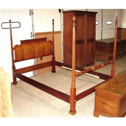 CABINETMAKER FLAME MAHOGANY BED