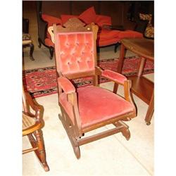 VICTORIAN WALNUT PLATFORM ROCKER