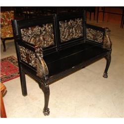 EBONIZED HALL BENCH