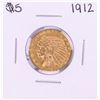 Image 1 : 1912 $5 Indian Head Half Eagle Gold Coin