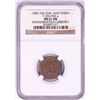 Image 1 : 1861-65 Knickerbocker Currency Civil War Token NGC MS61 BN F-255/390a