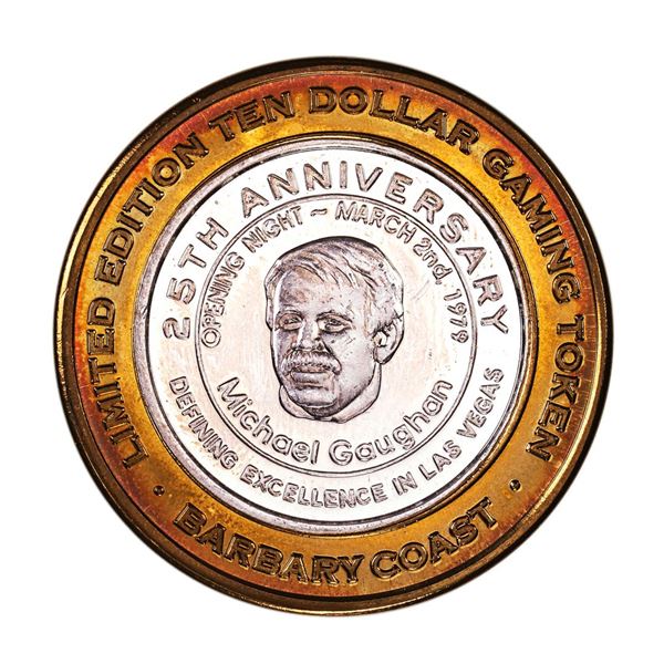 .999 Silver Barbary Coast Las Vegas, Nevada $10 Casino Limited Edition Gaming Token