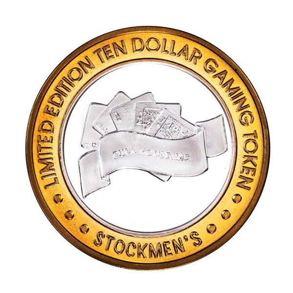 .999 Silver Stockmen's Elko, Nevada $10 Limited Edition Casino Gaming Token
