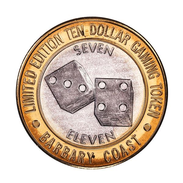 .999 Fine Silver Barbary Coast Casino Las Vegas, NV $10 Limited Edition Gaming Token