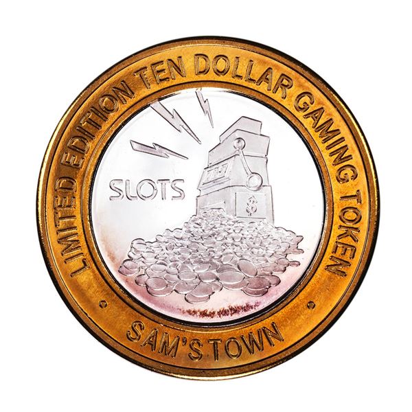 .999 Silver Sam's Town Las Vegas $10 Limited Edition Casino Gaming Token